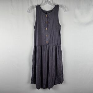 EasyDwell Sleeveless Dress Women's M Stretch Round Neck Pockets Indigo NWOT